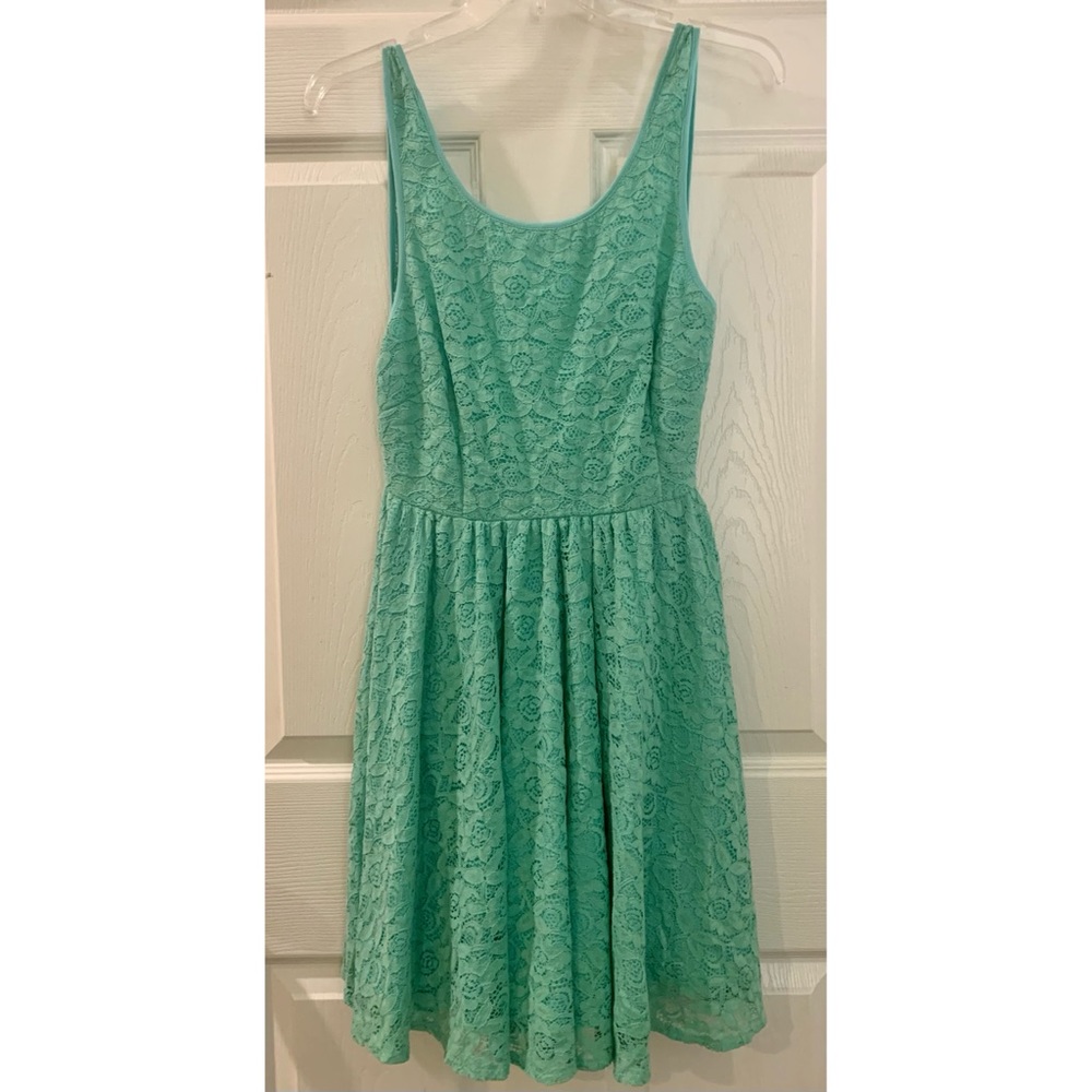 Pins & Needles Mini Lace Strapless Skater Dress